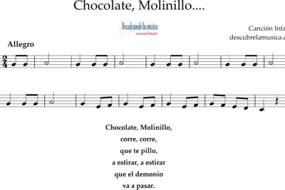 Chocolate Molinillo Partitura para flauta dulce