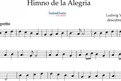 Himno de la Alegría. Partitura para flauta.