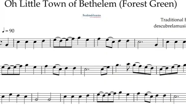 Oh Little Town of Bethlehem. Villancico Tradicional Inglés para Flauta Dulce