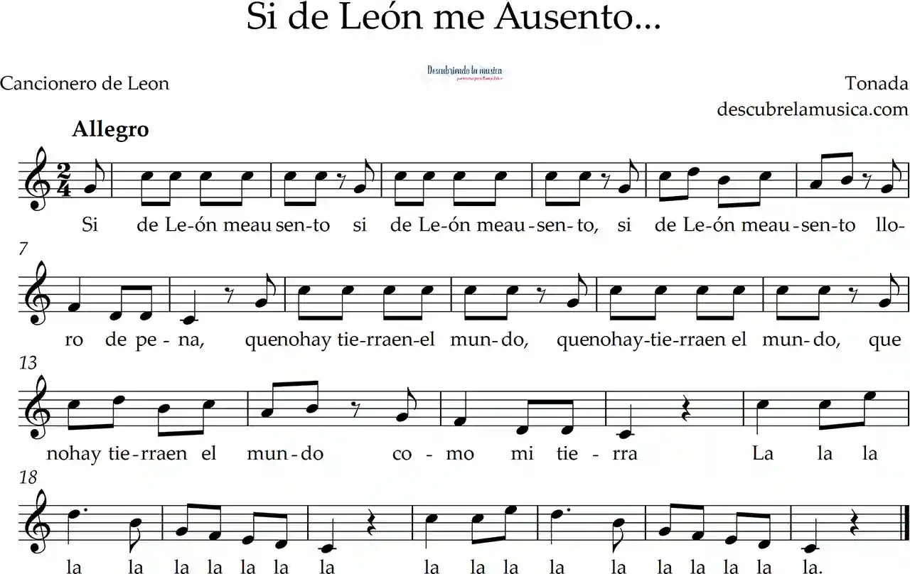 Si de León me ausento