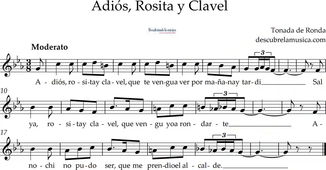 Adiós, rosita y clavel