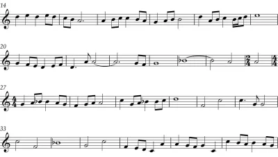 Partitura para flauta dulce de Braveheart