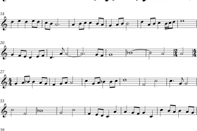 Partitura para flauta dulce de Braveheart