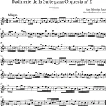 Badinerie de la Suite para Orquesta nº2 Bach Adaptada para flauta dulce