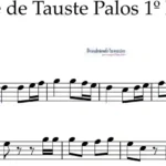 Dance de Tauste Arcos 1º Parte. Partitura para flauta dulce