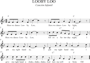 Looby Loo. Partitura para flauta dulce