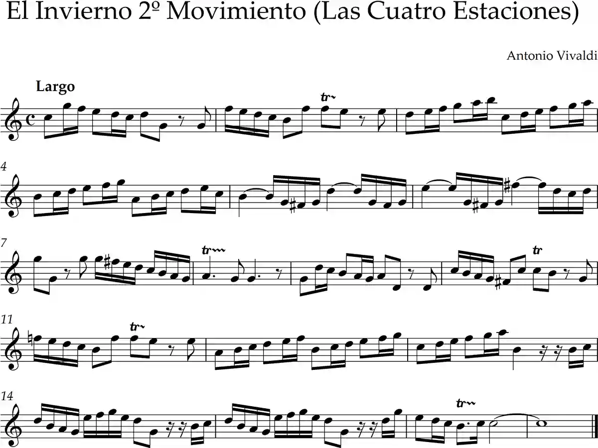 El invierno Las Cuatro Estaciones de Vivaldi