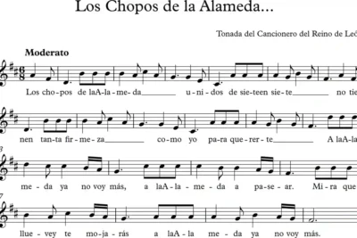 Los Chopos de la Alameda. Partitura