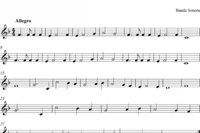 Partitura para flauta de Titanic