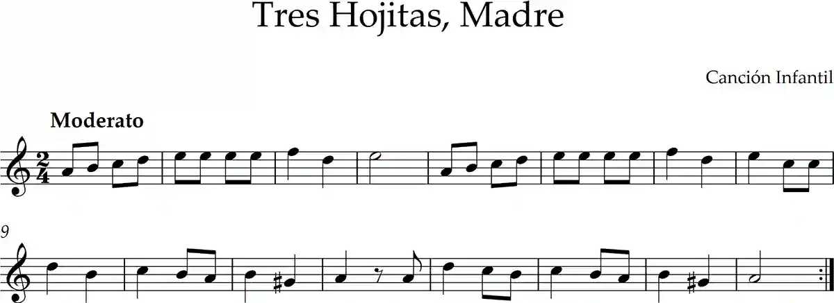 Tres hojitas madre