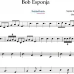 Bob Esponja. Partitura para flauta dulce