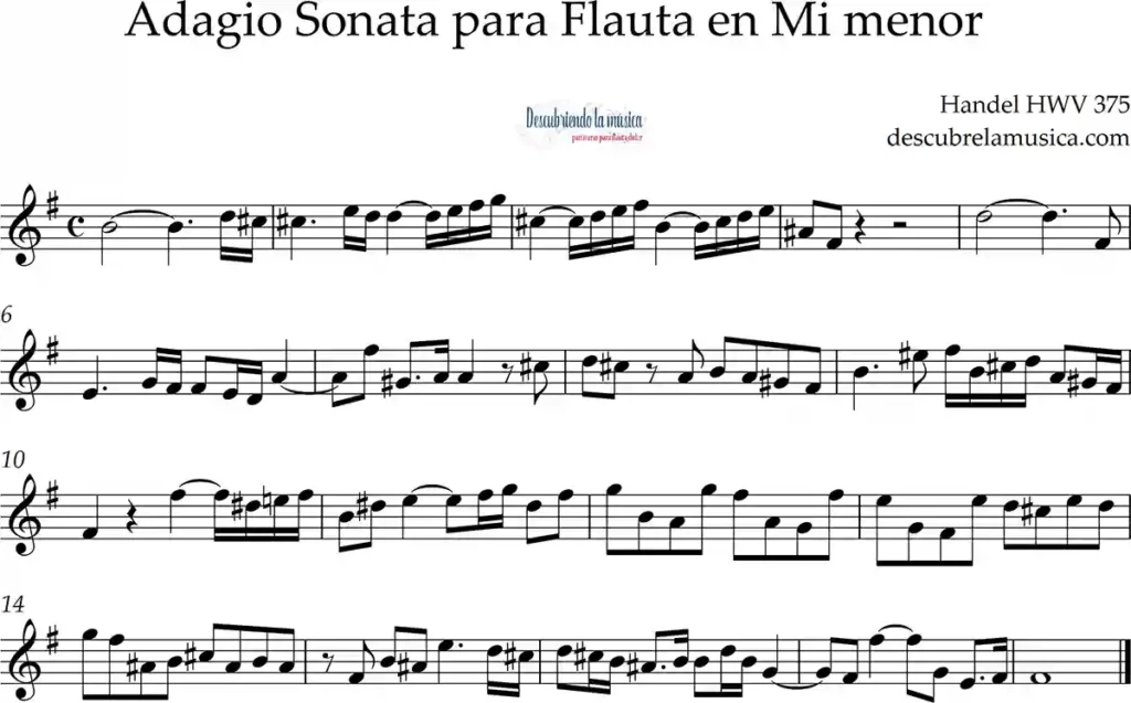 Adagio de Sonata de Handel en Mi menor 