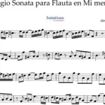 Adagio de Sonata de Handel en Mi menor para flauta dulce