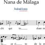 Nana de Málaga. Partitura para flauta dulce