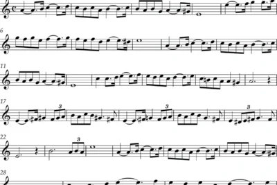 Partitura de la Pavana de Gabriel Fauré