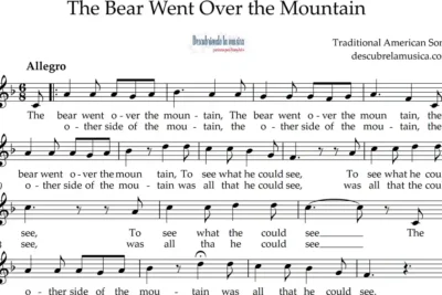 The Bear Went Over the Mountain. Partitura para flauta dulce