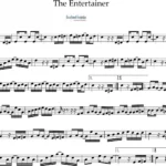The Entertainer (El golpe). Partitura para flauta dulce