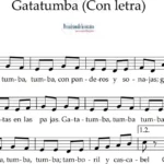 Gatatumba (Con letra) Partitura para flauta