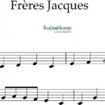 Frères Jacques. Partitura para flauta dulce