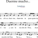 Duerme Mucho. Partitura para flauta dulce