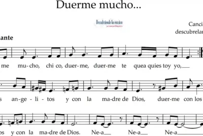 Partitura para flauta Duerme Mucho