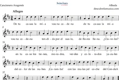 De tu casa a la mía Partitura para flauta dulce