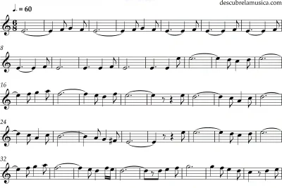 Air de nadir de Bizet para flauta dulce