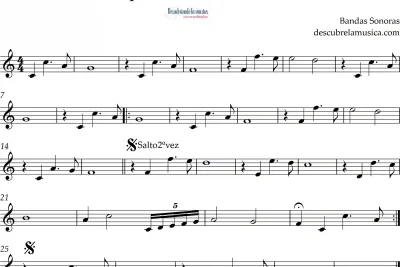 Partitura lo que el viento se llevó