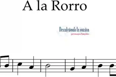 A la rorro. Partitura para flauta dulce